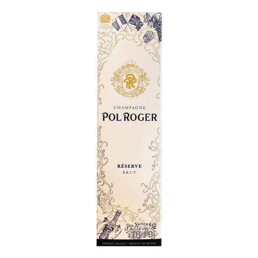 Pol Roger Champagne R&eacute;serve Brut mit Geschenkverpackung (0,75 l)